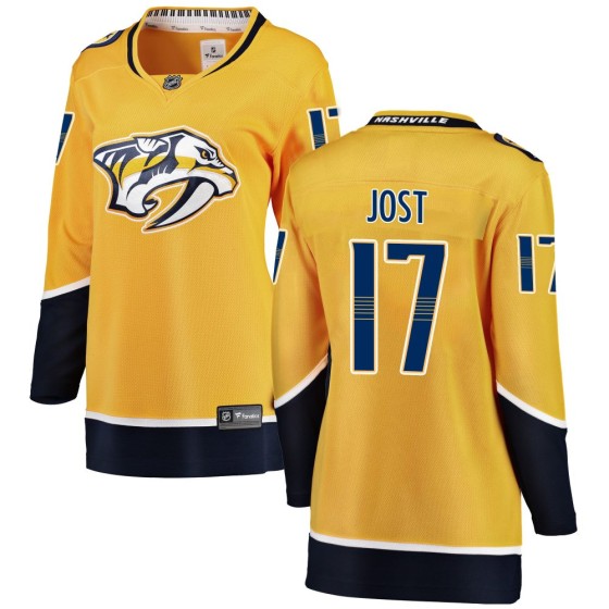 Breakaway Fanatics Branded Women's Tyson Jost Nashville Predators Home Jersey - Yellow