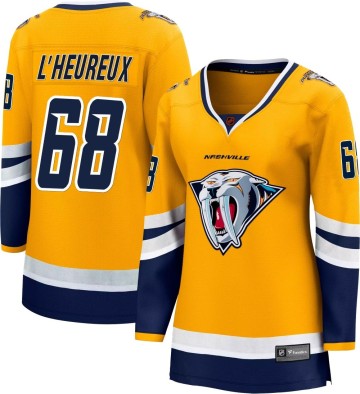 Breakaway Fanatics Branded Women's Zachary L'Heureux Nashville Predators Special Edition 2.0 Jersey - Yellow