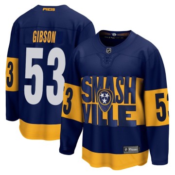 Breakaway Fanatics Branded Youth Andrew Gibson Nashville Predators 2022 Stadium Series Jersey - Navy