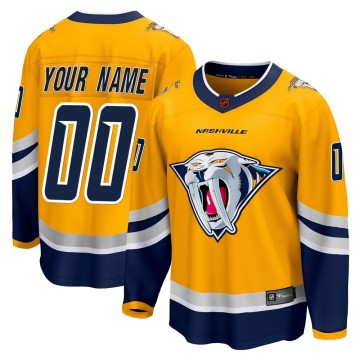 Breakaway Fanatics Branded Youth Custom Nashville Predators Custom Special Edition 2.0 Jersey - Yellow