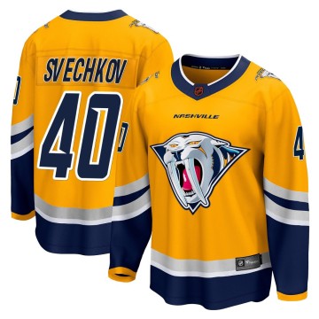 Breakaway Fanatics Branded Youth Fedor Svechkov Nashville Predators Special Edition 2.0 Jersey - Yellow