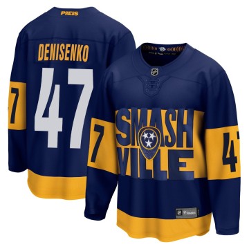 Breakaway Fanatics Branded Youth Grigori Denisenko Nashville Predators 2022 Stadium Series Jersey - Navy