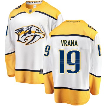 Breakaway Fanatics Branded Youth Jakub Vrana Nashville Predators Away Jersey - White