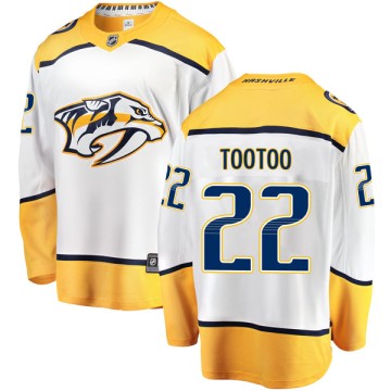 Breakaway Fanatics Branded Youth Jordin Tootoo Nashville Predators Away Jersey - White