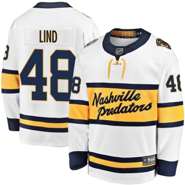 Breakaway Fanatics Branded Youth Kalan Lind Nashville Predators 2020 Winter Classic Player Jersey - White