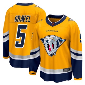 Breakaway Fanatics Branded Youth Kevin Gravel Nashville Predators Special Edition 2.0 Jersey - Yellow