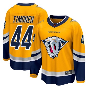 Breakaway Fanatics Branded Youth Kimmo Timonen Nashville Predators Special Edition 2.0 Jersey - Yellow