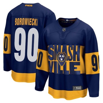 Breakaway Fanatics Branded Youth Mark Borowiecki Nashville Predators 2022 Stadium Series Jersey - Navy