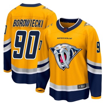 Breakaway Fanatics Branded Youth Mark Borowiecki Nashville Predators Special Edition 2.0 Jersey - Yellow