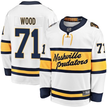 Breakaway Fanatics Branded Youth Matthew Wood Nashville Predators 2020 Winter Classic Player Jersey - White