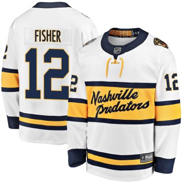 Breakaway Fanatics Branded Youth Mike Fisher Nashville Predators 2020 Winter Classic Jersey - White