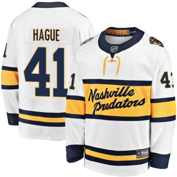 Breakaway Fanatics Branded Youth Nicolas Hague Nashville Predators 2020 Winter Classic Player Jersey - White