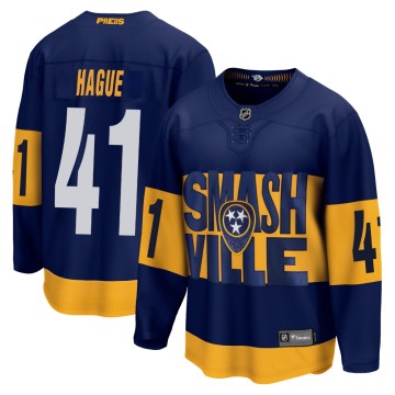 Breakaway Fanatics Branded Youth Nicolas Hague Nashville Predators 2022 Stadium Series Jersey - Navy