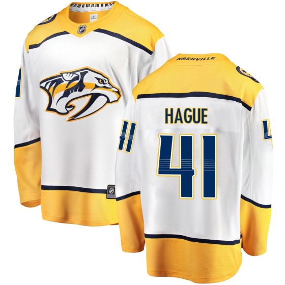 Breakaway Fanatics Branded Youth Nicolas Hague Nashville Predators Away Jersey - White