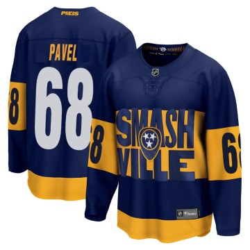 Breakaway Fanatics Branded Youth Ondrej Pavel Nashville Predators 2022 Stadium Series Jersey - Navy