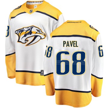 Breakaway Fanatics Branded Youth Ondrej Pavel Nashville Predators Away Jersey - White