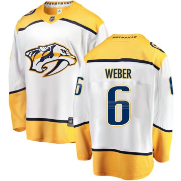 Breakaway Fanatics Branded Youth Shea Weber Nashville Predators Away Jersey - White