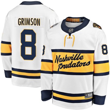 Breakaway Fanatics Branded Youth Stu Grimson Nashville Predators 2020 Winter Classic Jersey - White