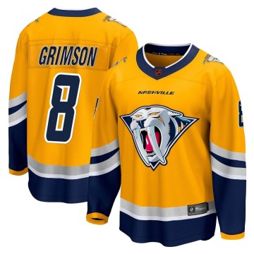 Breakaway Fanatics Branded Youth Stu Grimson Nashville Predators Special Edition 2.0 Jersey - Yellow