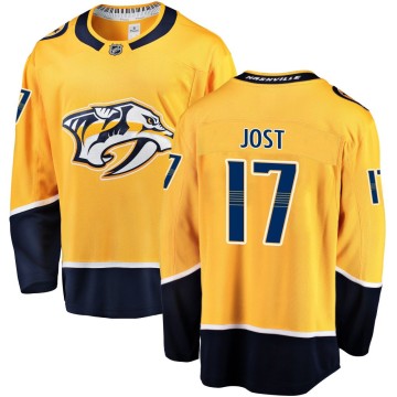 Breakaway Fanatics Branded Youth Tyson Jost Nashville Predators Home Jersey - Gold